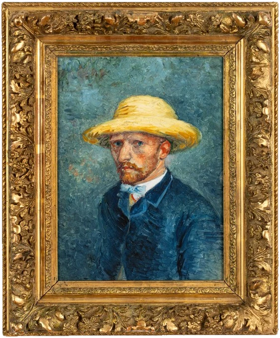 Vincent van Gogh — Self-Portrait, or Portrait of Theo van Gogh, 1887 — archival fine-art edition in a genuine 19th-century antique frame, sourced individually in Paris · Eugénie's Secret Museum ESM-01