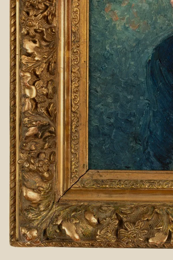 Vincent van Gogh — Self-Portrait, or Portrait of Theo van Gogh, 1887 — archival fine-art edition in a genuine 19th-century antique frame, sourced individually in Paris · Eugénie's Secret Museum ESM-01