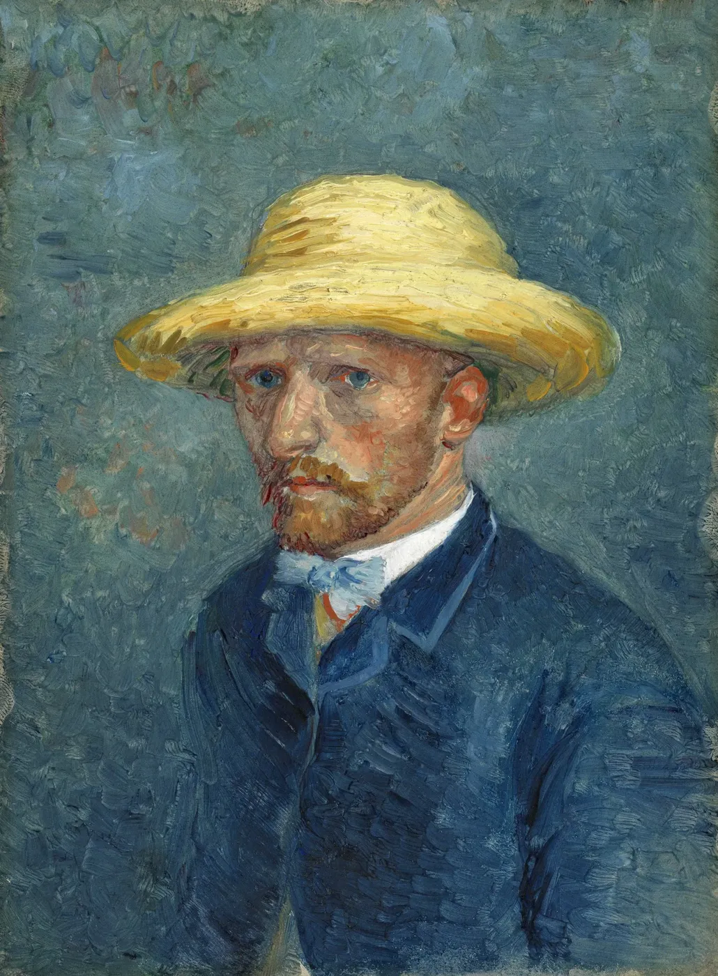 Vincent van Gogh — Self-Portrait, or Portrait of Theo van Gogh, 1887 — archival fine-art edition in a genuine 19th-century antique frame, sourced individually in Paris · Eugénie's Secret Museum ESM-01