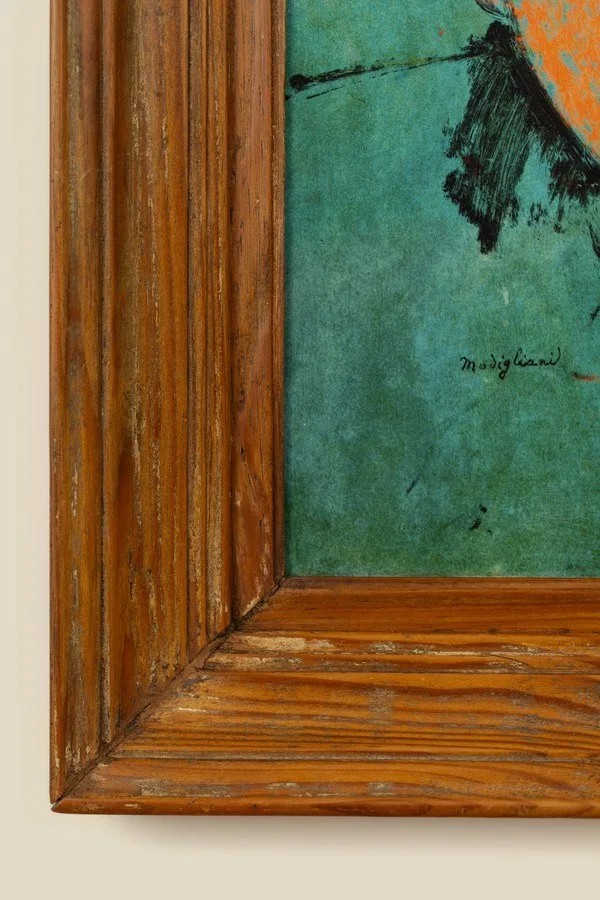 Amedeo Modigliani — Tête Rouge, 1915 — archival fine-art edition in a genuine 19th-century antique frame, sourced individually in Paris · Eugénie's Secret Museum ESM-03