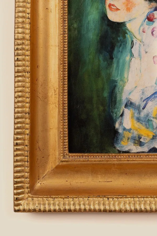 Gustav Klimt — Porträt einer Dame, 1916–17 — archival fine-art edition in a genuine 19th-century antique frame, sourced individually in Paris · Eugénie's Secret Museum ESM-04